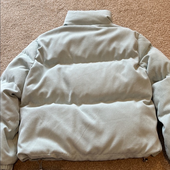 KNOCKOFF Moncler Light Aqua Ribbed Jacket - Picture 4 of 9